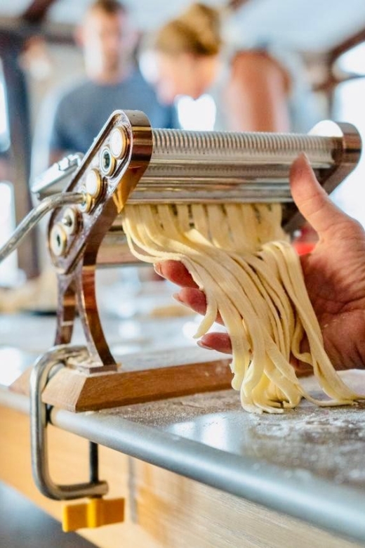 Amalfi: Mozzarella, Fettuccine, and Tiramisù Cooking Class - Rolling fresh tagliatelle by hand