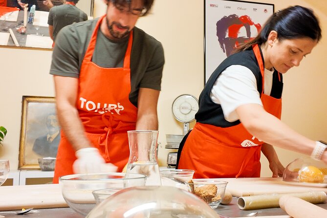 Bologna Local Pasta Cooking Class, Ragu, Spritz, Wine & Gelato - Mixing two ingredients into pasta dough