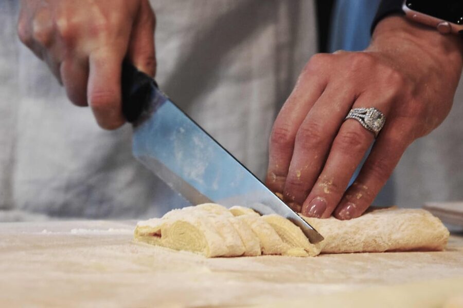 Bologna : Pasta Making With Local Chef + Wine - Rolling tagliatelle and building ragù