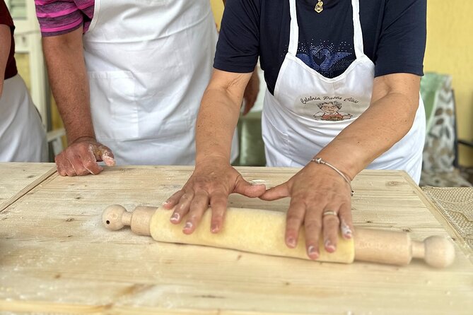 Calabria Pasta Class - Rolling pins, pastry boards, and handmade pasta