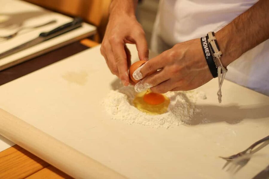 Carbonara & Tiramisu Class with Wine & Prosecco - Making fresh pasta by hand