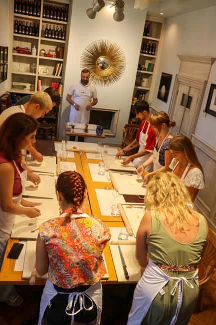 Carbonara & Tiramisu Class with Wine & Prosecco - Eating the pasta you helped make