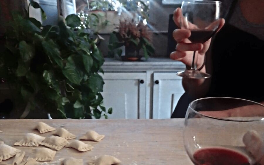 Catania: Pistachio Ravioli, Pasta Home Cooking Class w/ Wine - The pear, cheese, walnut, and honey bruschetta