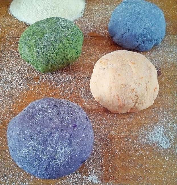 Colorful Tagliatelle and Ravioli Cooking Class near Arezzo - Sitting down to eat what you made