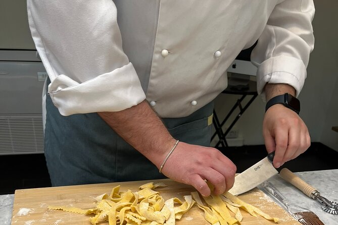 Fettuccine Pasta & Tiramisu - The meal and drinks after the cooking