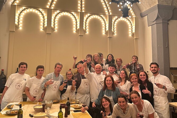 Florence: Flambé Cheese Wheel Truffle Pasta Class & Tiramisù - Making two pastas in a group setting