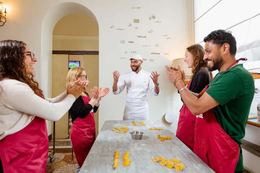 Florence: Pasta Class with Wine, Limoncello and Dessert - Three shapes, three small lessons