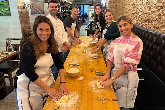 Florence: Pasta Cooking Class with Tiramisu & Gift Apron - Kneading dough and learning the basics