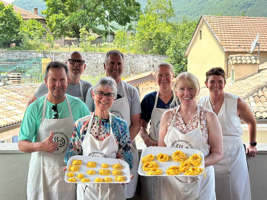 Homemade Pasta in a Peaceful Medieval Village - The terrace view comes with stairs