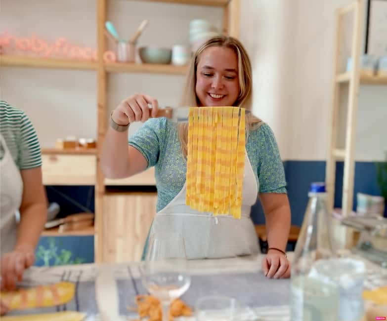 Lazise: Fresh Pasta and Tiramisù Cooking Class at Lake Garda - From work surface to dinner table