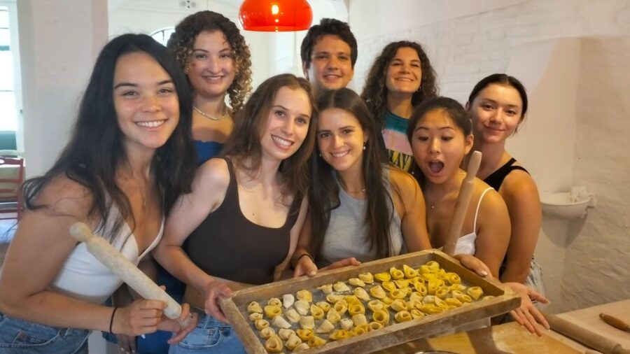 Learn and taste the real bolognese ragù and pasta making - Making the pasta by hand