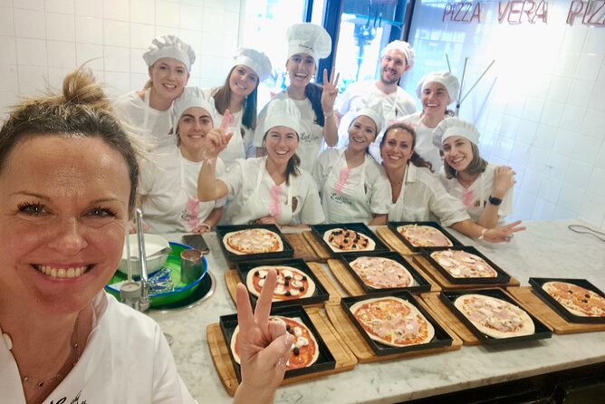 Make Italian Pizza and Tiramisu Dessert - Making pizza from scratch near Piazza Navona
