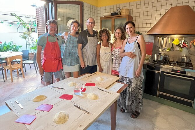 Make pasta, drink wine. Cooking class with transported included! - A long table, local wine, and dessert