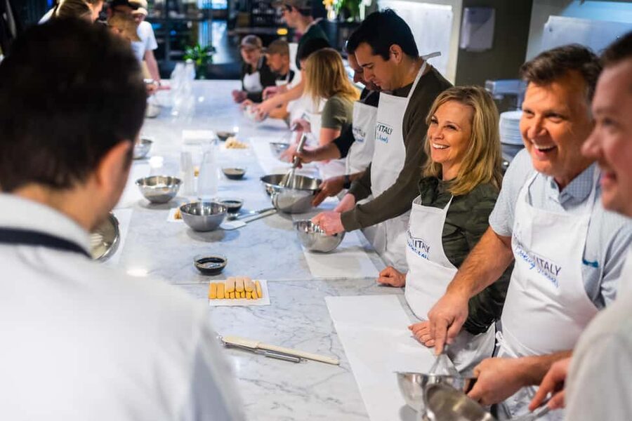 Milan: Pasta Class with Gelato or Tiramisù & Unlimited Wine - Fresh Pasta Begins with Flour and a Rolling Pin