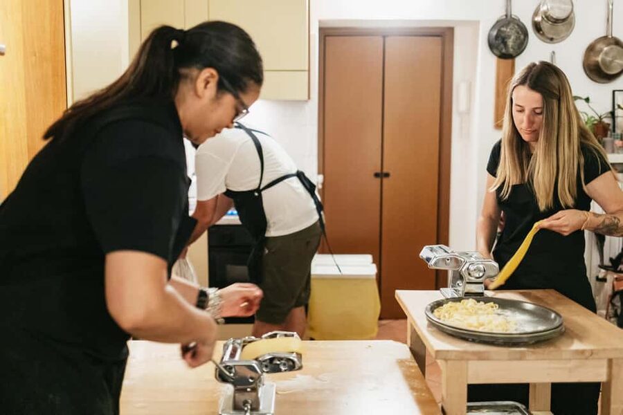 Milan: Pasta & Tiramisu Cooking Class with Premium Products - Sitting Down to the Meal You Made