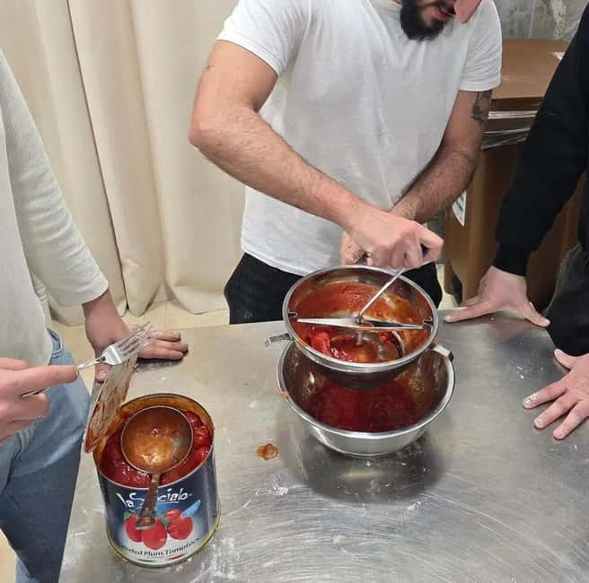 Naples: Neapolitan Pizza and Tiramisu Cooking Class - Making pizza dough from scratch
