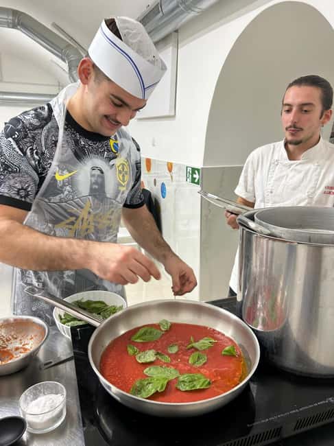 Naples: Pasta and Gelato Cooking Class - Making pasta by hand in Naples