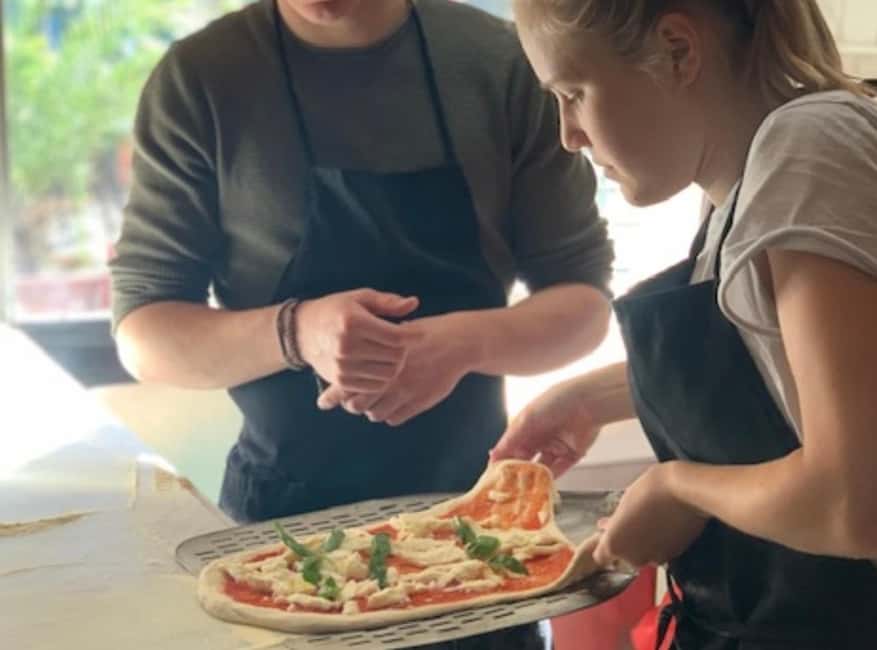 Naples: Premium Pizza Class From Dough to Dessert & Wine - Turning the dough into a Margherita