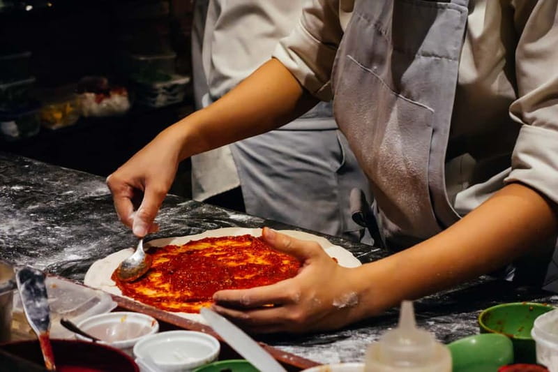 Naples: Premium Pizza Class From Dough to Dessert & Wine - Practicing staglio and shaping the panetti