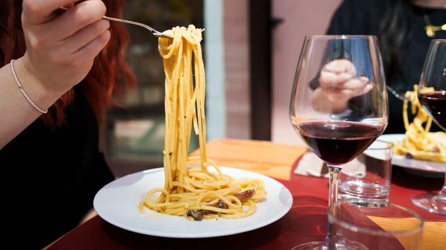 Olbia: cooking class on real pasta carbonara - Meeting the chef at Piazza Mercato