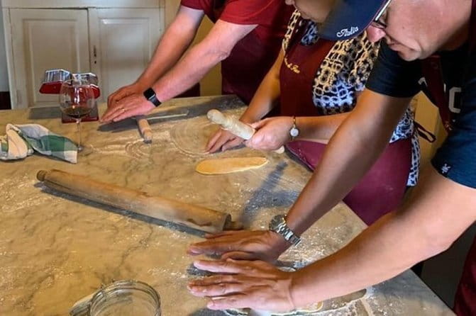 Pasta Making Class at a 12th Century Winery in the Tuscan Countryside - Making pasta with Alexa