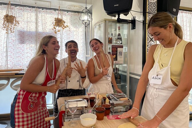 Pasta Making Class with Dinner and Wine in Florence - Making pasta by hand on Via Cavour