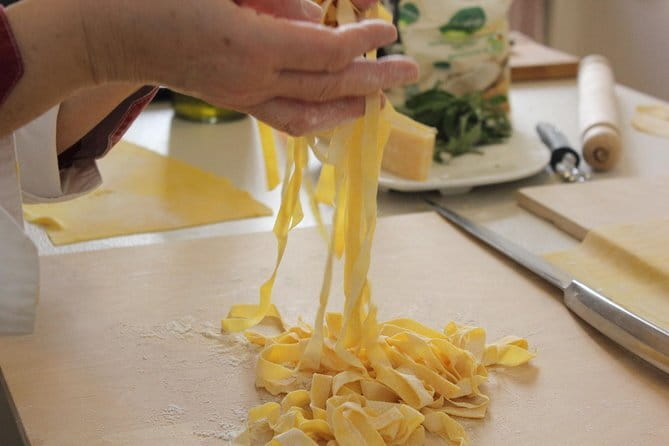 Private Florence Market Tour and Pasta Making Class with Cinzia - The meal, wine, and time at the table