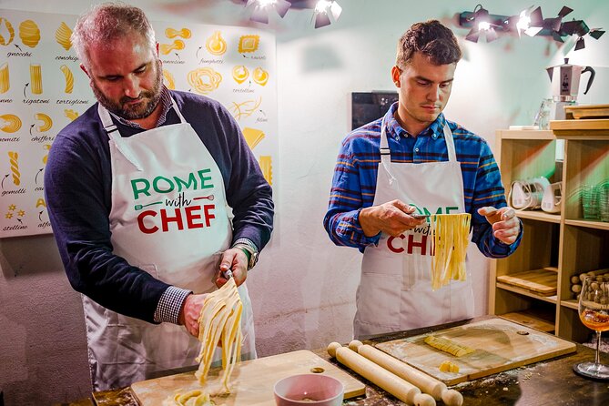 Rome Cooking Class 2-in-1: Make Fresh Pasta and Tiramisu Together - Wine, limoncello, and the social table