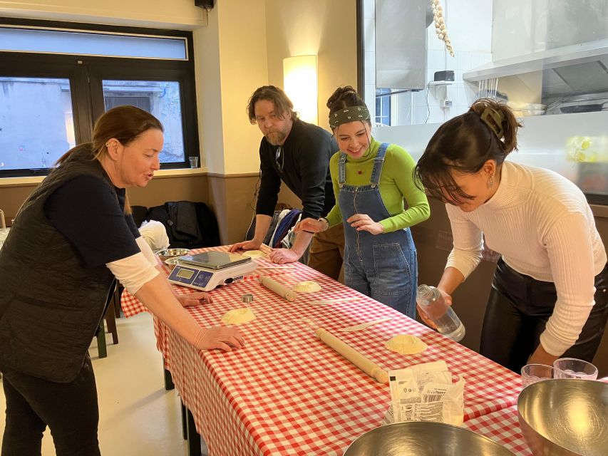 Rome: Cooking Class of fresh Pasta and Tiramisu Cake - Eating your own work with wine