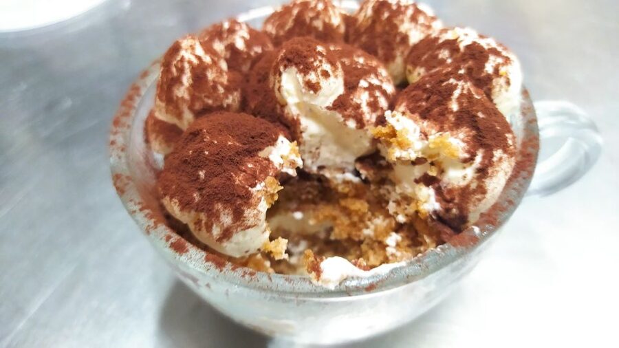 Rome cooking: Gelato & Tiramisu with savoiardi Baking class - Tasting the finished tiramisu and sorbet