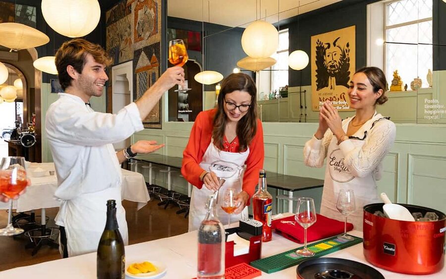 Rome: Enjoy Spritz and Pasta Making in Piazza Navona - Making pasta beside Piazza Navona