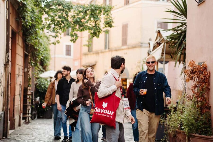 Rome Food Tour: Trastevere Aperitivo, Wine & Pasta Dinner - Prosecco, cured meats, and cheese at Enoteca La Vite