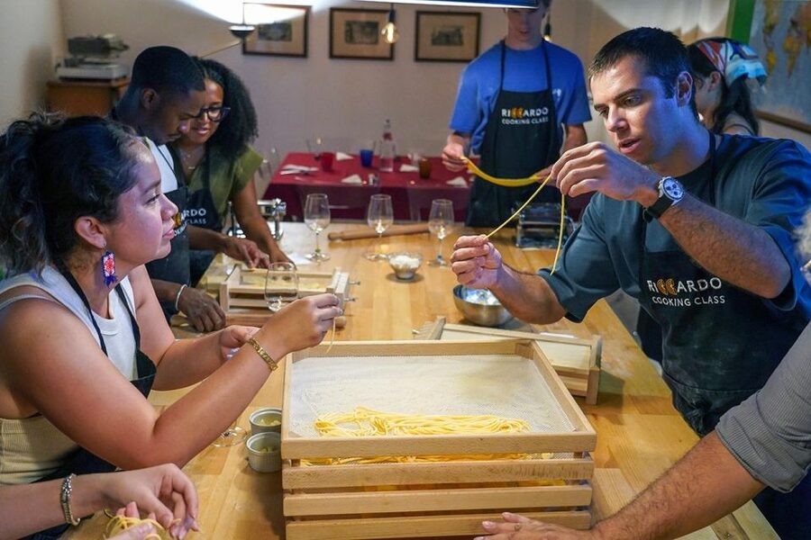 Rome: Fresh Pasta-Making Class with Italian Chef and Wine - Starting with dough at the Cooking Lab
