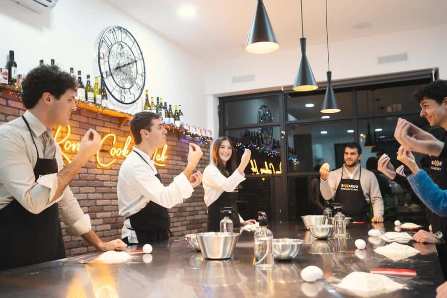 Rome: Fresh Pasta-Making Class with Italian Chef and Wine - From worktable to three-course lunch or dinner