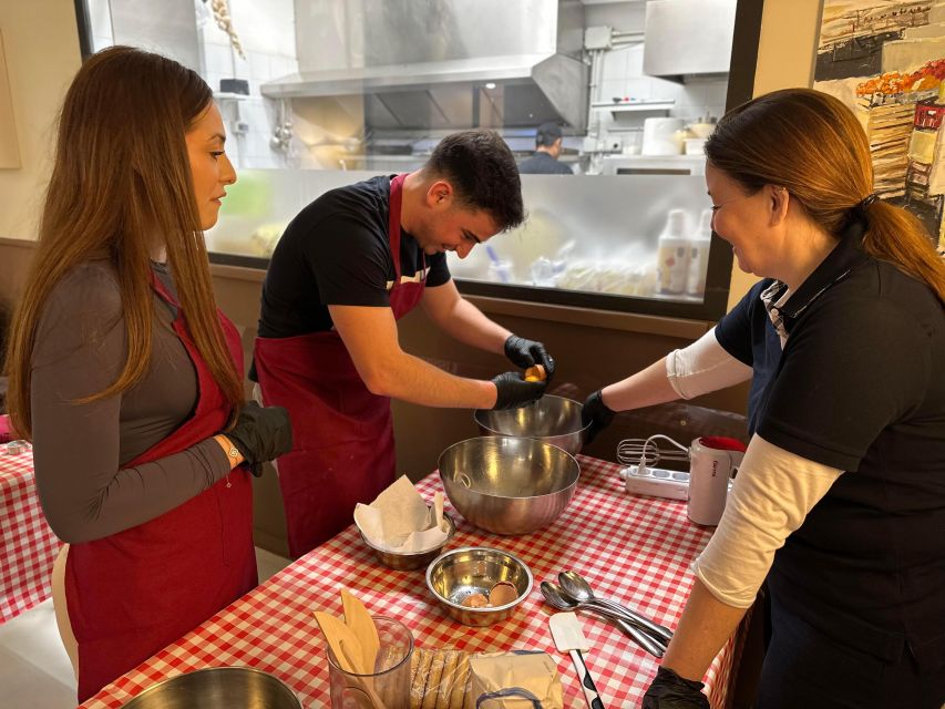 Rome: Homemade Pasta and Tiramisu Cooking Class - Mixing flour, water, and Roman know-how