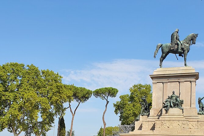 Rome in a Day golf cart tour for cruisers with Pizza & Gelato - The Tiber, Trastevere, and Janiculum views