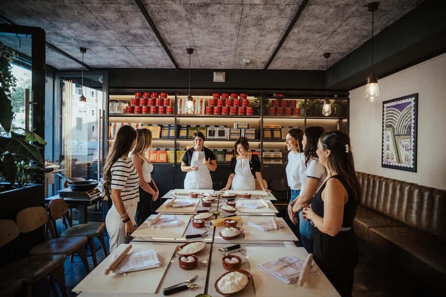 Rome: Pasta and Tiramisu Cooking Class with Spritz and Wine - Making pasta by hand near Piazza Navona