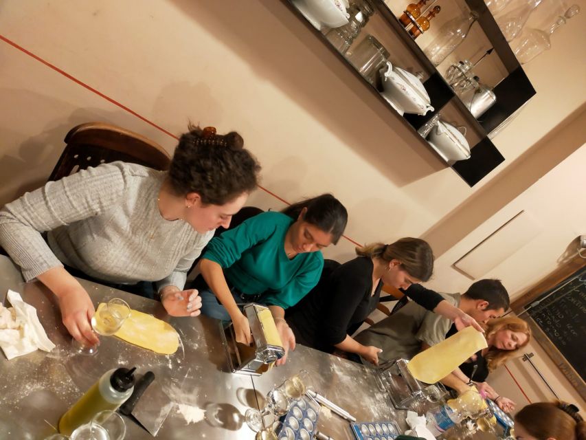 Rome: Pasta Making Class with Tiramisu & Wine PRIVATE OPTION - Rolling dough for fettuccine and ravioli
