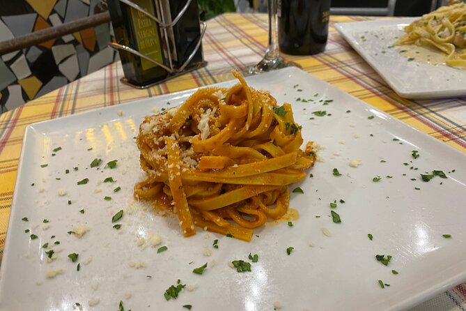 Rome - Tagliatelle Cooking Class with sit down Meal & Prosecco - Mixing, rolling, and cutting the dough