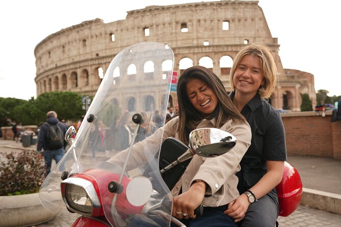 Rome: Vespa Tour with Photographer and Tiramisu treat - Castel Sant’Angelo from the road