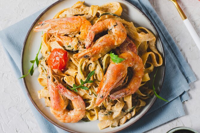 Seafood & Handmade Pasta Class in Central Philadelphia (4-Course) - A six-person cooking table in central Philadelphia