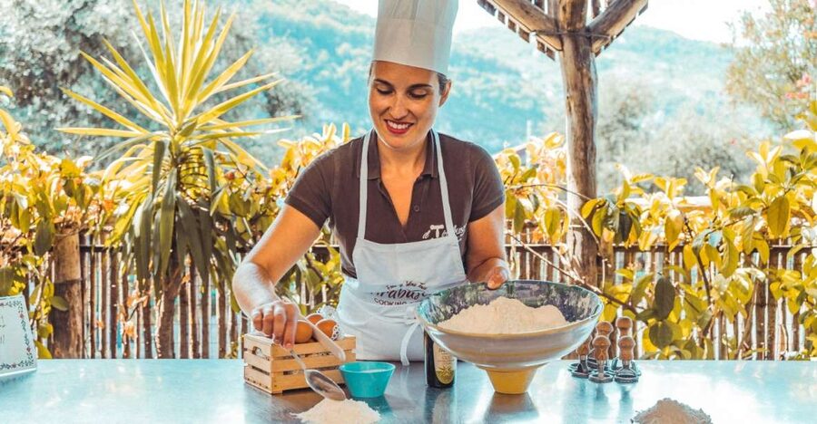 Sorrento: Pasta Making Class - Olive oil, focaccia, and mozzarella set the tone