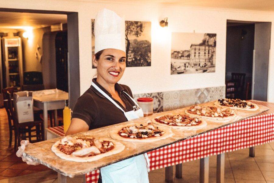 Sorrento: Pizza Making Class at Tirabusciò Cooking School - Making the dough, the heart of the class
