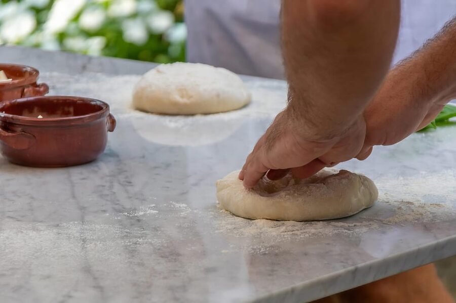 SORRENTO: Pizza School Mastering Neapolitan Delights - A lemon orchard with Gulf of Naples views
