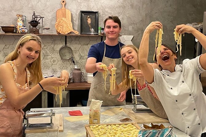 Super Fun Pasta & Gelato Class by Vatican with Wine + Oil Tasting - A class built for families and mixed skill levels