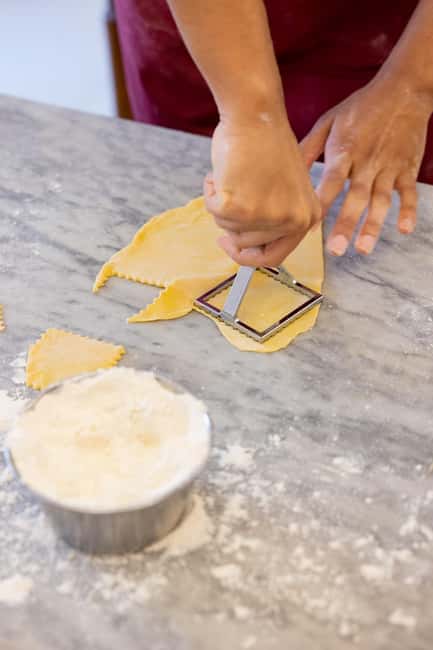 Venice: Pasta Class with Wine and Gelato - Rolling dough for ravioli and fettuccine