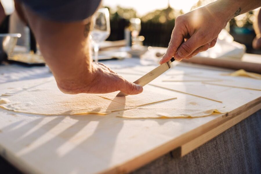 Volterra: Fresh Pasta Cooking Class at a Tuscan Farmhouse - From flour and dough to a shared meal